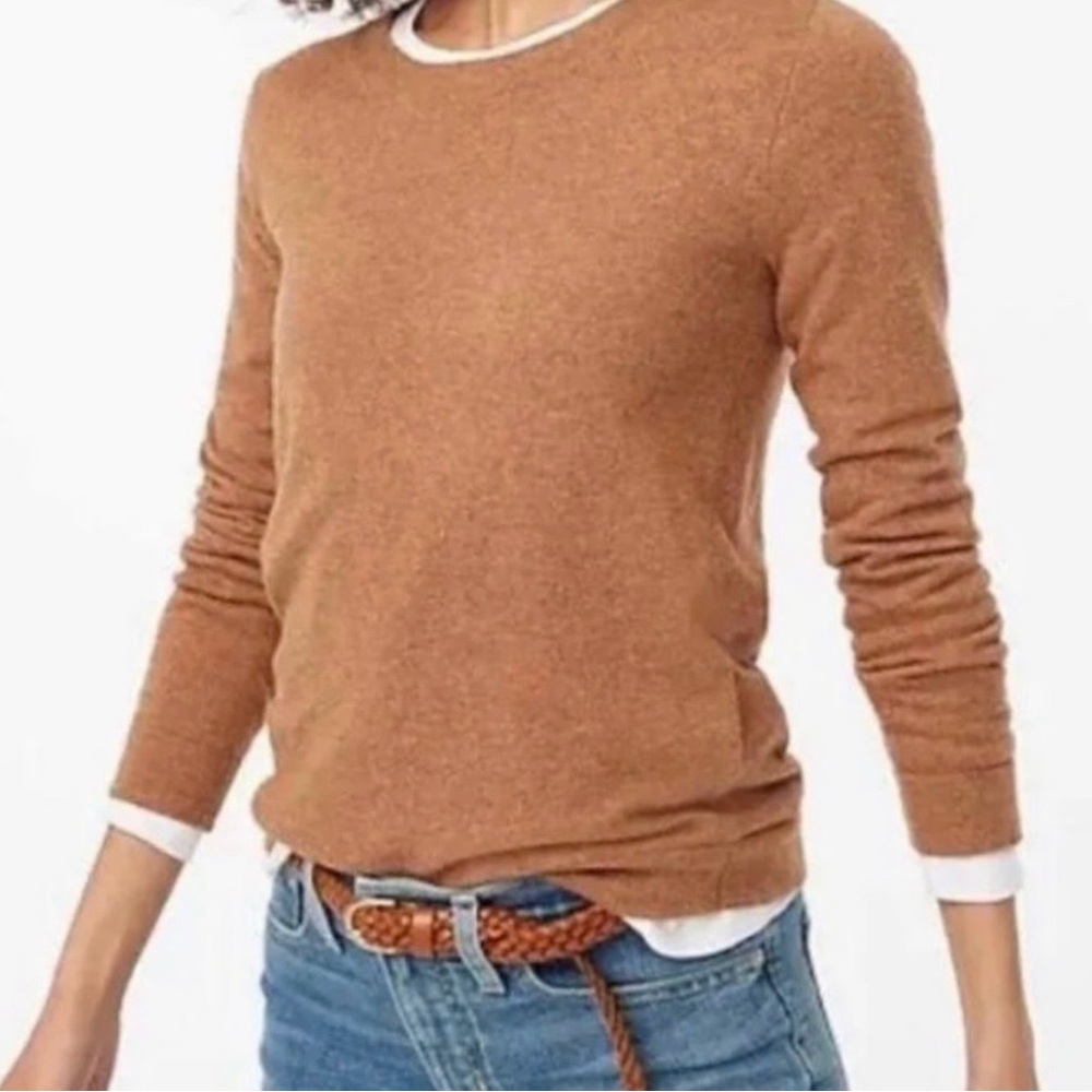 J. Crew Teddie Cotton Wool Sweater
Heather Camel Brown Size M